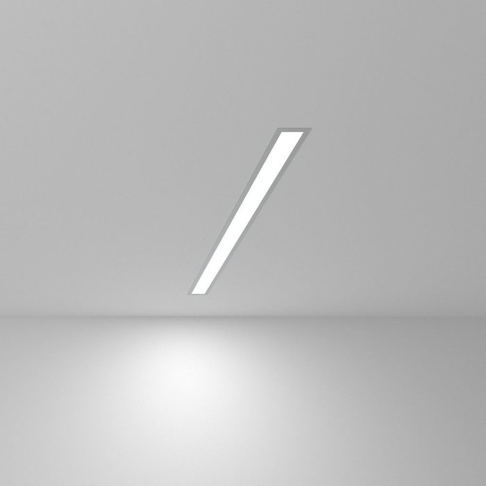 Линейный светодиодный встраиваемый светильник 78см 15Вт 6500К серебряный 101-300-78 Grand