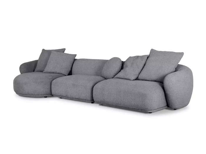 Модульный диван Fabro серого цвета левый - лучшие Прямые диваны в INMYROOM