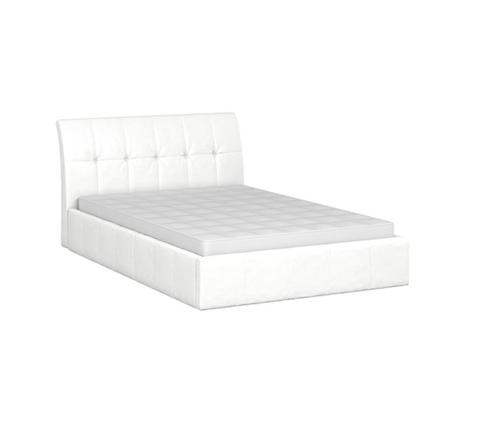 Кровать Инуа 140х200 белого цвета с подъемным механизмом  - купить Кровати для спальни по цене 75855.0