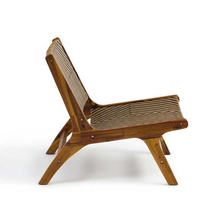 Кресло садовое из акации и пластика Verona коричневого цвета - лучшие Садовые кресла в INMYROOM