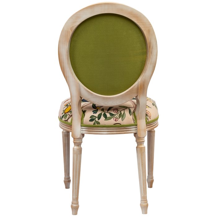 Стул Индокитайский зелёный павлин бежевого цвета - лучшие Обеденные стулья в INMYROOM