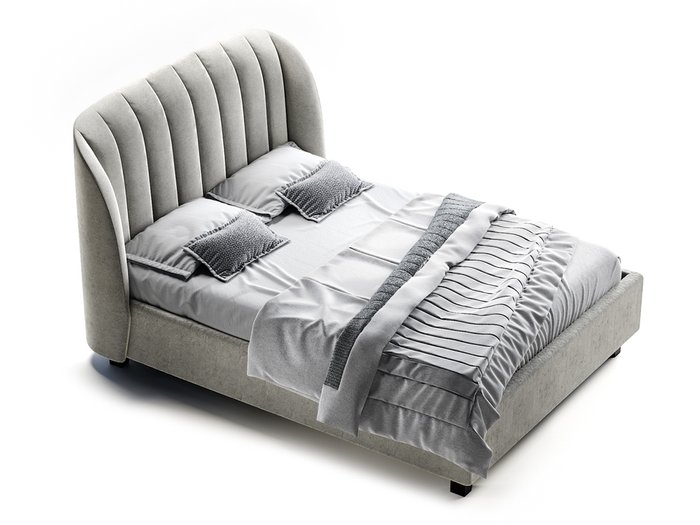 Кровать Tulip серого цвета 160х200 - лучшие Кровати для спальни в INMYROOM