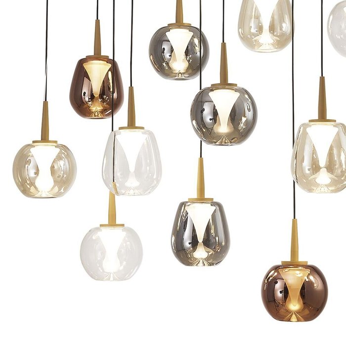 Каскадная люстра Andromeda 8936+14PL (стекло, цвет разноцветный) - лучшие Подвесные люстры в INMYROOM