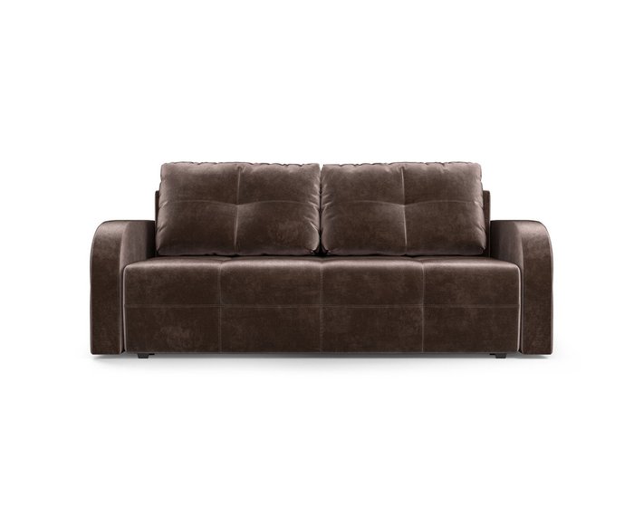 Прямой диван-кровать Марсель №3 серо-коричневого цвета - купить Прямые диваны по цене 40590.0