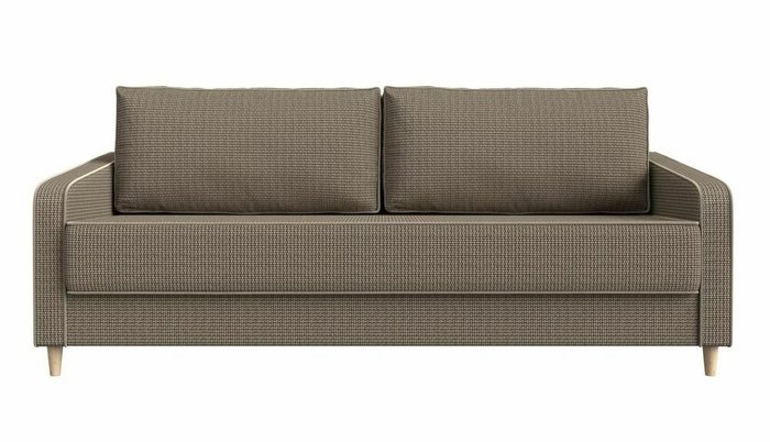 Прямой диван-кровать Варшава коричнево-бежевого цвета - купить Прямые диваны по цене 56999.0