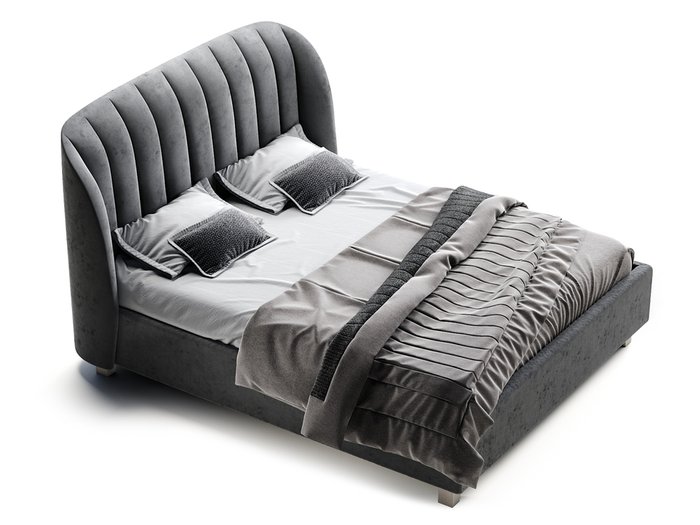 Кровать Tulip серого цвета 180х200 - купить Кровати для спальни по цене 144900.0