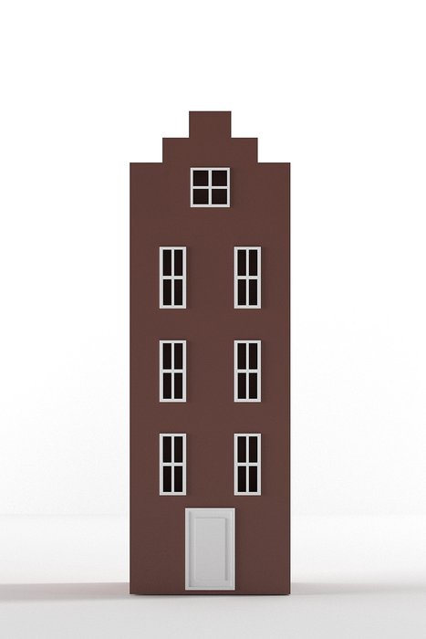 Шкаф-домик Амстердам Medium коричневого цвета