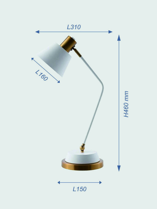 Настольная лампа Galla бело-золотого цвета - купить Настольные лампы по цене 11280.0