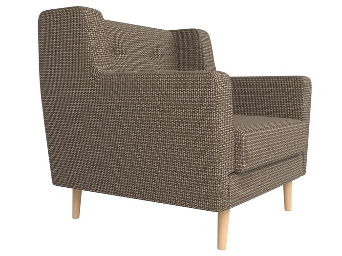 Кресло Брайтон коричнево-бежевого цвета - лучшие Интерьерные кресла в INMYROOM