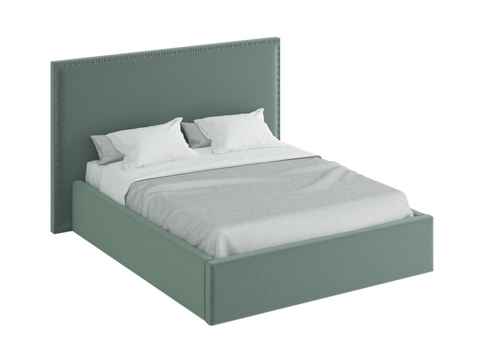 Кровать Blues Lift серо-зеленого цвета 180х200