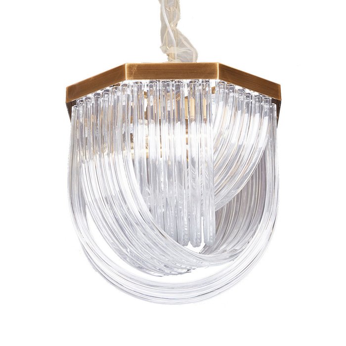 Подвесной светильник Murano brass из стеклянных трубочек