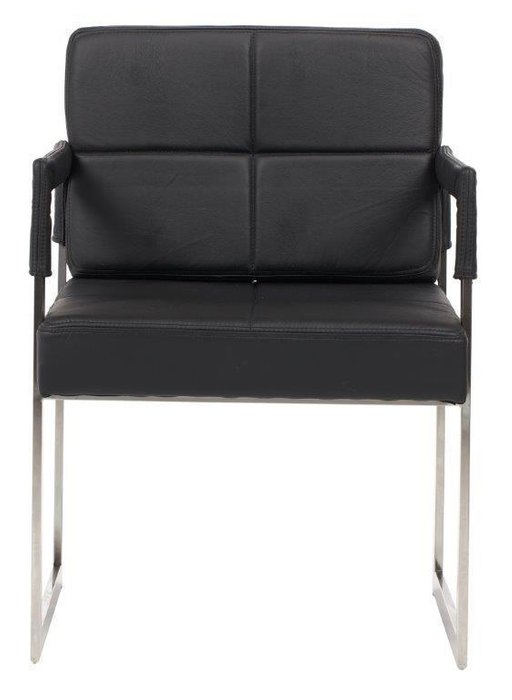 Кресло Aster Chair Черная Кожа  - лучшие Интерьерные кресла в INMYROOM