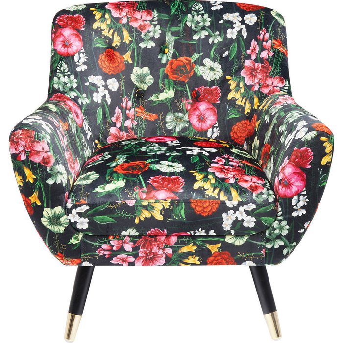 Кресло Flores с цветочным принтом - купить Интерьерные кресла по цене 37130.0