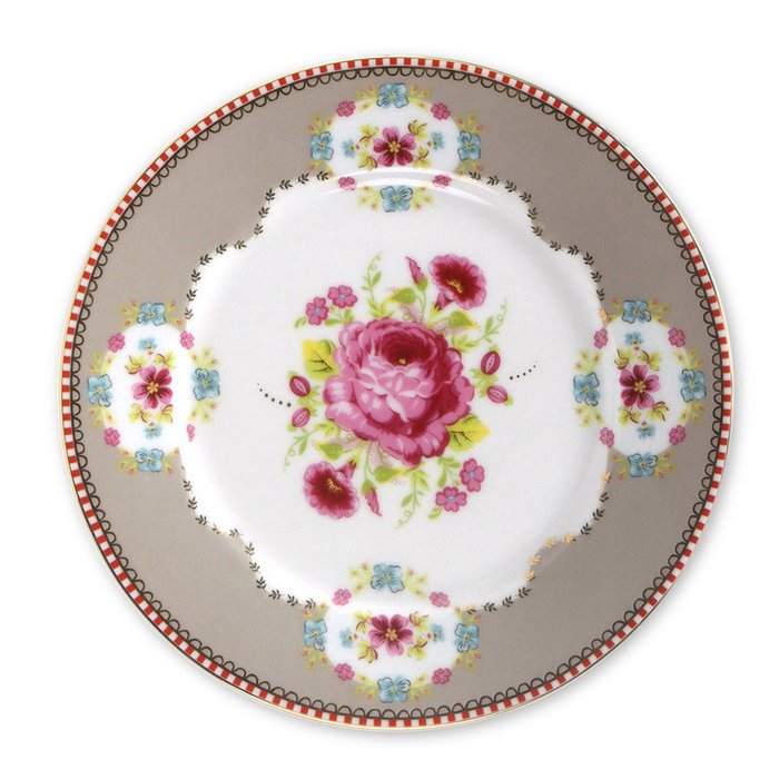 Набор из двух тарелок Floral цвета хаки Набор из двух тарелок Floral цвета хаки