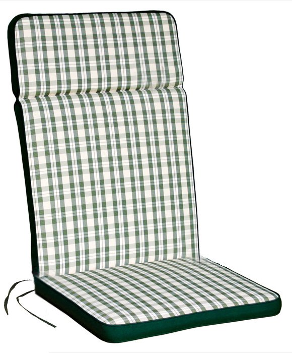 Подушка для кресла бело-зеленого цвета