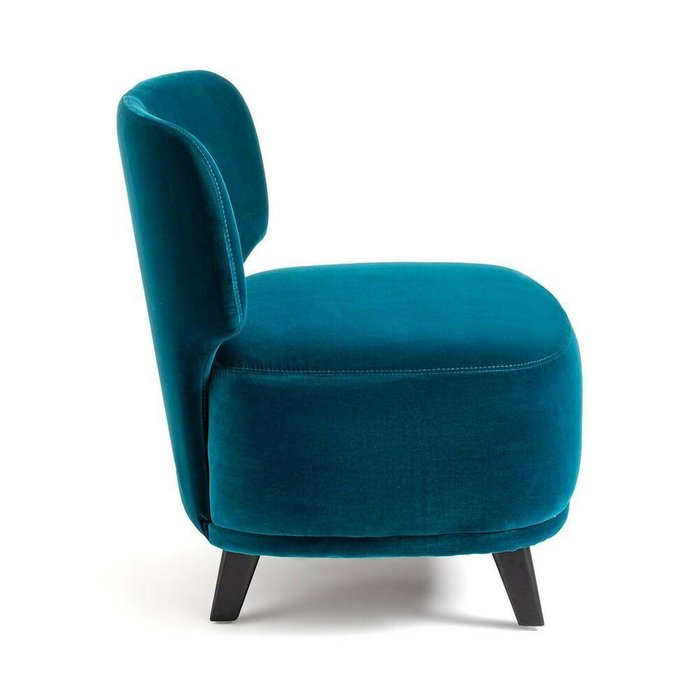 Кресло из велюра Odalie синего цвета - лучшие Интерьерные кресла в INMYROOM