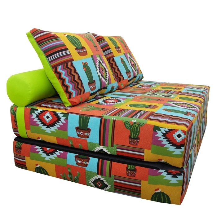 Диван-кровать с валиком и двумя подушками - купить Бескаркасная мебель по цене 34900.0