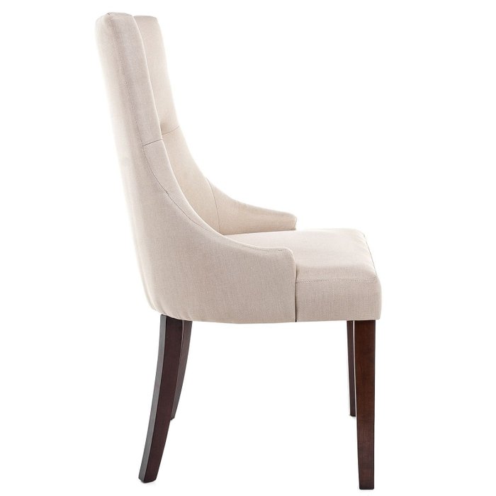 Стул Elegance dark walnut fabric cream бежевого цвета - купить Обеденные стулья по цене 12580.0
