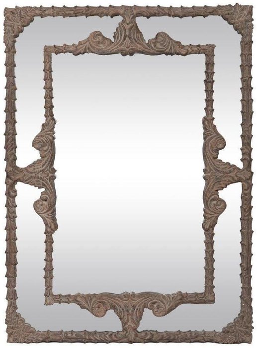 Зеркало настенное Античность коричневого цвета