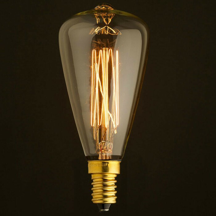 Ретро лампа накаливания E14 60W 220V 4860-F конусной формы - купить Лампочки по цене 470.0
