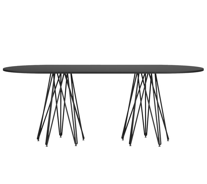 Обеденный стол Ритм черного цвета