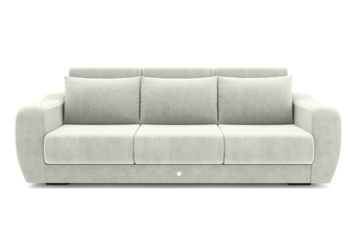 Набор из дивана-кровати с двумя креслами светло-серого цвета - купить Прямые диваны по цене 325000.0