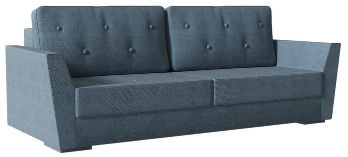 Диван-кровать прямой Милан Velvet синего цвета