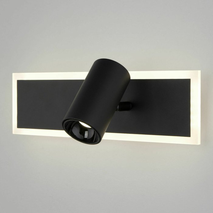 Настенный светодиодный светильник 20127/1 LED черный Binar - купить Бра и настенные светильники по цене 8490.0