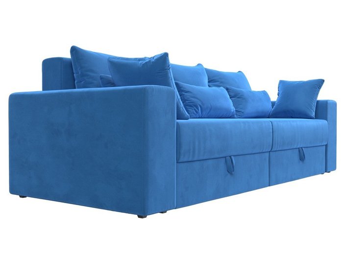 Прямой диван-кровать Мэдисон темно-голубого цвета - лучшие Прямые диваны в INMYROOM