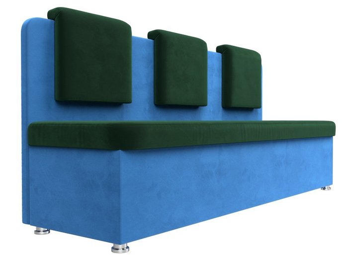 Кухонный прямой диван Маккон зелено-голубого цвета - лучшие Прямые диваны в INMYROOM