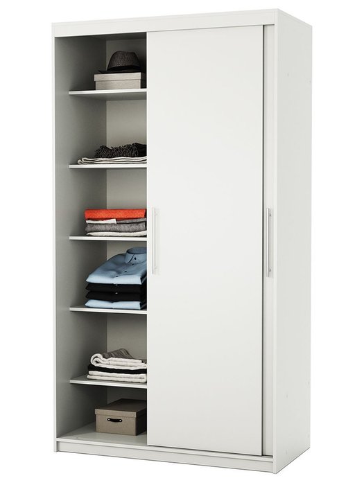 Шкаф-купе 2-х дв. Эконом 120х60х200 Белый - лучшие Шкафы-купе в INMYROOM Шкаф-купе 2-х дв. Эконом 120х60х200 Белый - лучшие Шкафы-купе в INMYROOM