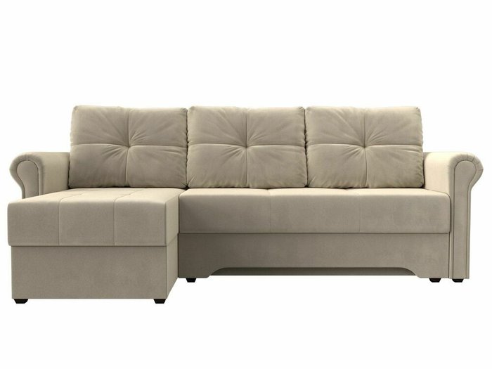 Угловой диван-кровать Леон бежевого цвета левый угол - купить Угловые диваны по цене 39999.0