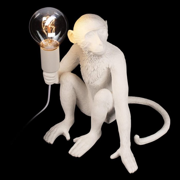 Настольная лампа Monkey 10314T/A (композит, цвет белый) - лучшие Настольные лампы в INMYROOM