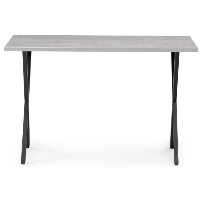Обеденный стол Алеста Лофт серого цвета на черных ножках - купить Обеденные столы по цене 6870.0