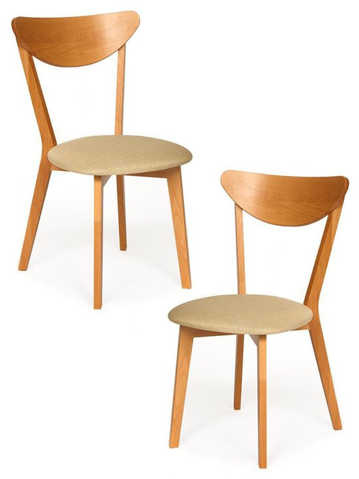 Комплект из двух стульев Maxi бежевого цвета