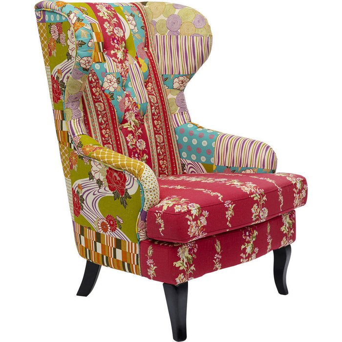 Кресло Patchwork красного цвета - лучшие Интерьерные кресла в INMYROOM