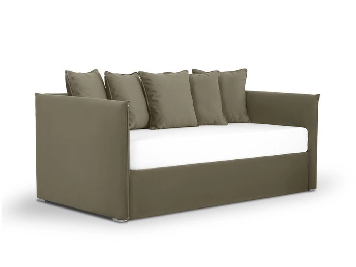 Диван-кровать Milano 90х190 коричнево-серого цвета - лучшие Кровати для спальни в INMYROOM