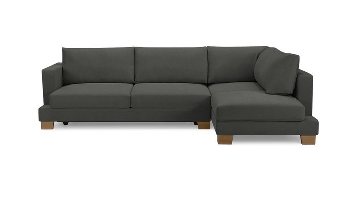 Угловой диван-кровать Дрезден темно-серого цвета - купить Угловые диваны по цене 113600.0