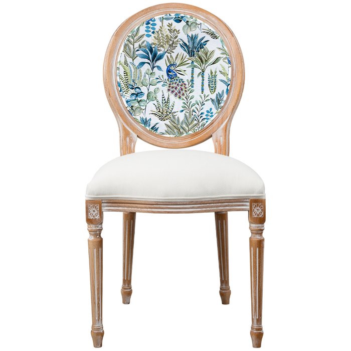 Стул Райский сад бело-бежевого цвета - купить Обеденные стулья по цене 32000.0