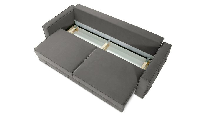 Прямой диван-кровать Диадема Лайт серого цвета - лучшие Прямые диваны в INMYROOM