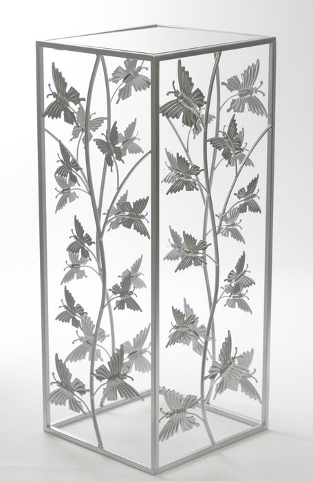 Подставка интерьерная серебряного цвета с зеркальной столешницей - лучшие Консоли в INMYROOM