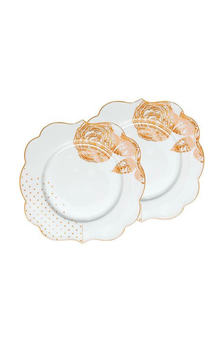 Набор из двух тарелок Royal белого цвета - купить Тарелки по цене 4581.0