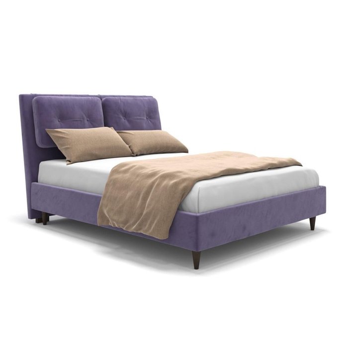 Кровать Freya на ножках фиолетовая 160х200