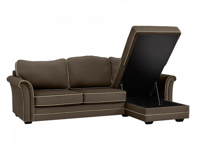 Угловой диван-кровать Sydney коричневого цвета  - лучшие Угловые диваны в INMYROOM
