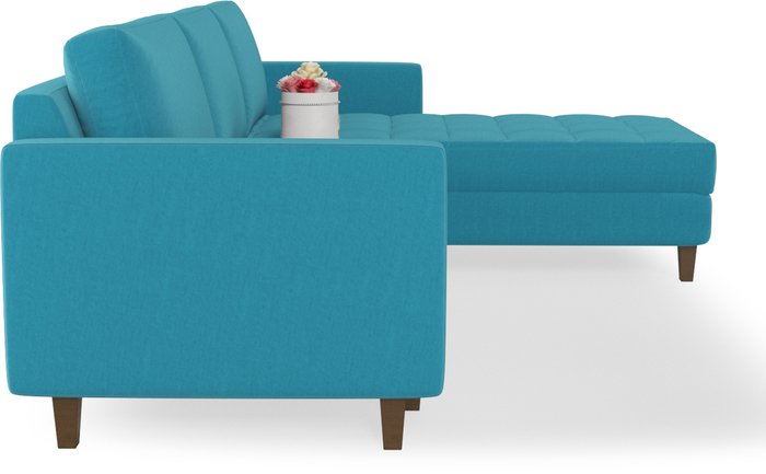 Угловой диван-кровать Geradine бирюзового цвета - лучшие Угловые диваны в INMYROOM