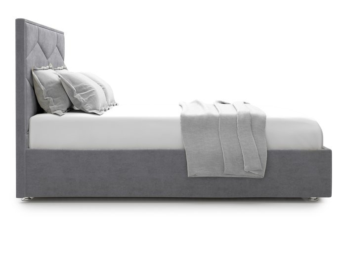 Кровать Premium Milana 4 140х200 серого цвета с подъемным механизмом - лучшие Кровати для спальни в INMYROOM