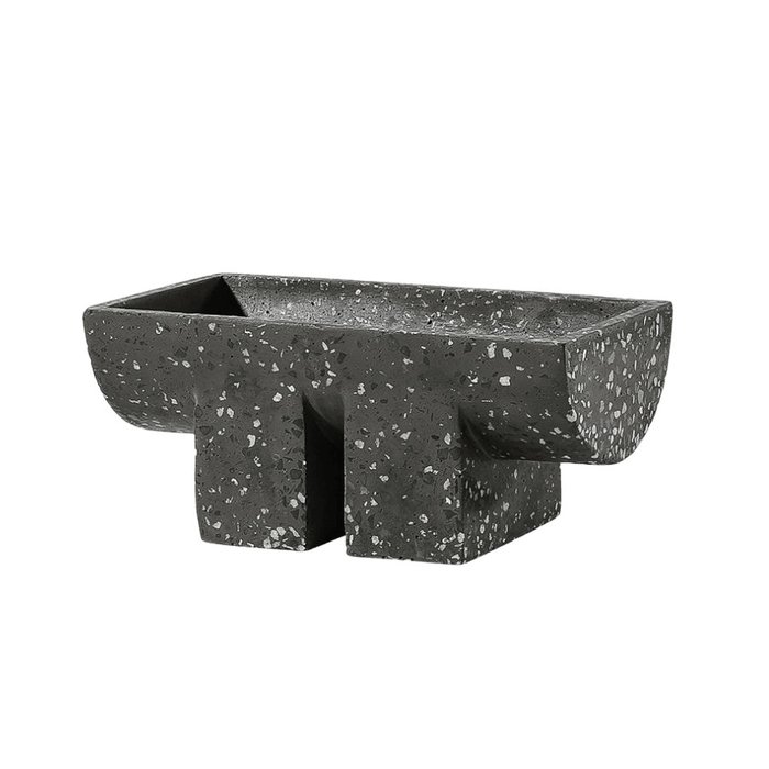 Декоративная статуэтка-пиала Granite Glaze черного цвета