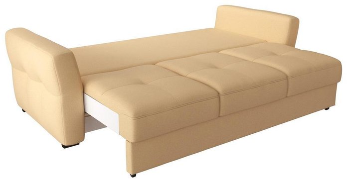 Диван-кровать прямой Манхеттен Light светло-бежевого цвета - купить Прямые диваны по цене 26350.0