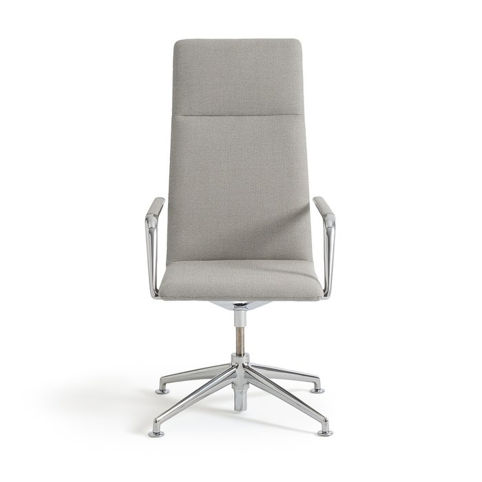Кресло офисное из алюминия и со вставками из шерсти Torino серого цвета - купить Офисные кресла по цене 233640.0