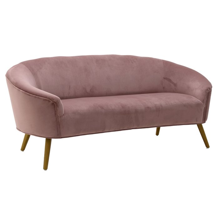 Диван розового цвета на деревянных ножках - купить Прямые диваны по цене 57400.0